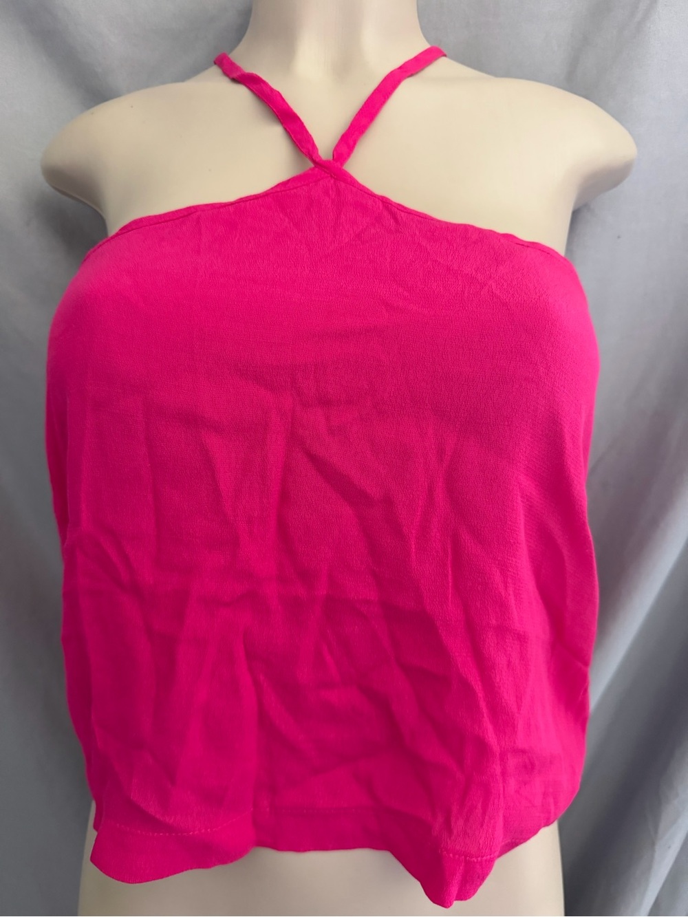 Olivaceous Neon Pink Twist-Strap Crop Top